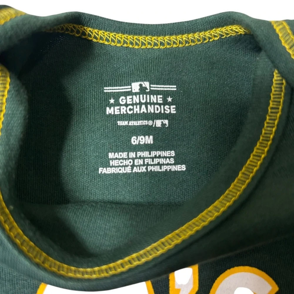 NEW Oakland Athletics A's Bodysuit Infant 6-9M‎ Green Sean Murphy 12 Baseball